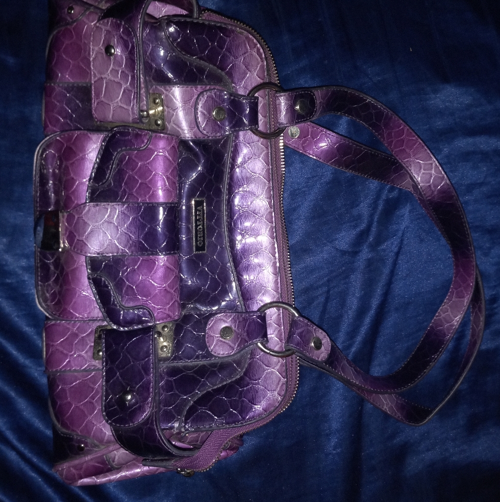 VITTORIO purple leather purse